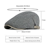 Men’s Retro Cotton Beret Hat – Casual Literary Style Cap